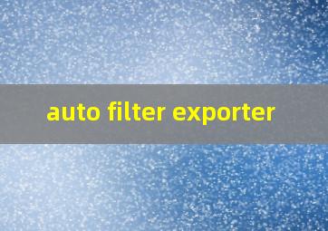 auto filter exporter